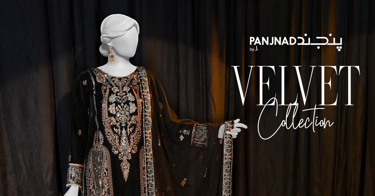 Unstitched Pakistani Formal Online Velvet Suits for Women