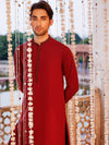 Mevlot Red Boski Gold Men Suit | PMKT-10068