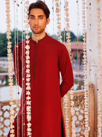 Mevlot Red Boski Gold Men Suit | PMKT-10068