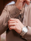 Rock Brown Boski Gold Men Suit | PMKT-10066