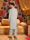 Agave Green Shauasar Men Suit | PMKS-10095