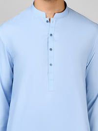 Blue Blended Kameez Shalwar | PMKS-10021