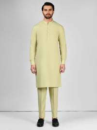 Green Blended Kurta Trouser | PMKT-10023