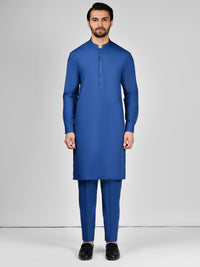 Blue Blended Kurta Trouser | PMKT-10025