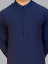 Blue Blended Kurta Trouser | PMKT-10016