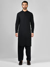 Black Blended Kameez Shalwar | PMKS-10017