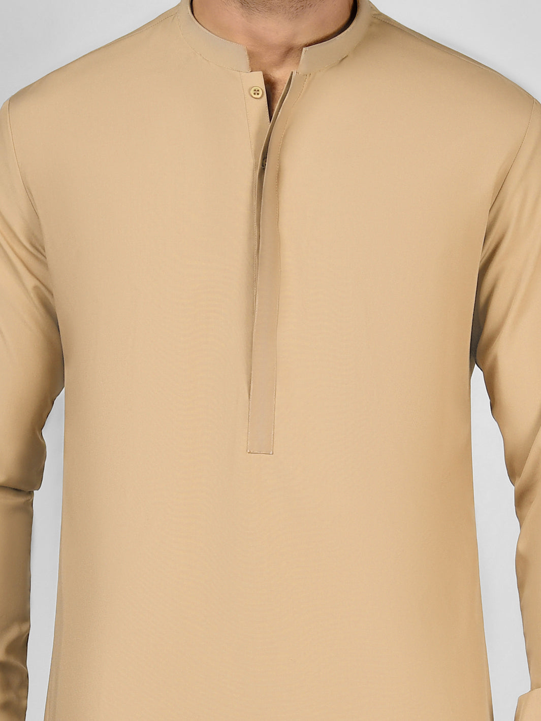 Beige Blended Unstitched Fabric | PMU-10036