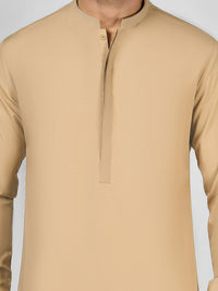 Beige Blended Kameez Shalwar | PMKS-10036