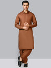 Rust Blended Kameez Shalwar | PMKS-10039