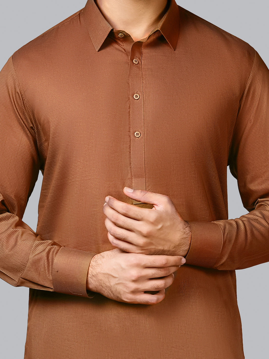 Rust Blended Kameez Shalwar | PMKS-10039