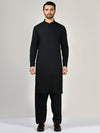 Black Blended Kameez Shalwar | PMKS-10042