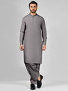 Grey Blended Kameez Shalwar | PMKS-10037