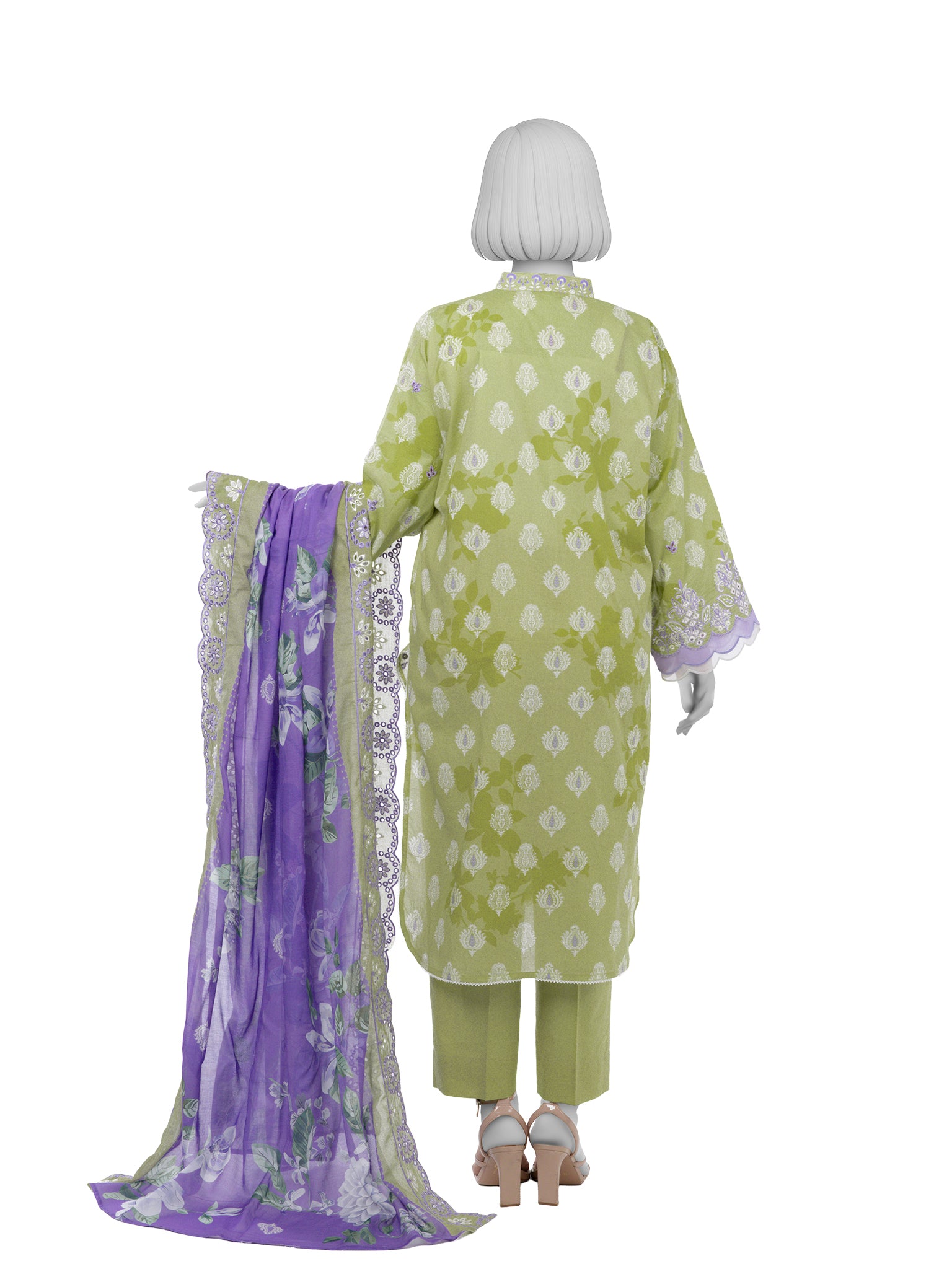 Luxury Chikan Kari  Embroidered 3 Piece Unstitched | PJBWUE2601145