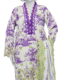 Luxury Chikan Kari  Embroidered 3 Piece Unstitched | PJBWUE2601153