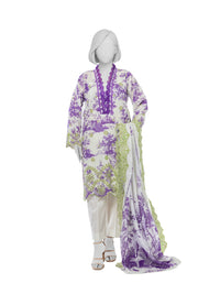 Luxury Chikan Kari  Embroidered 3 Piece Unstitched | PJBWUE2601153