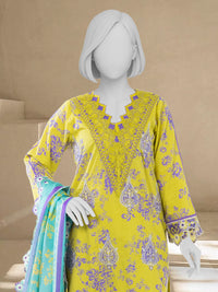 Luxury Chikan Kari Lawn Embroidered 3 Piece Unstitched | PJBWUE2601154B