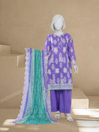 Luxury Chikan Kari Lawn Embroidered 3 Piece Unstitched | PJBWUE2601156B
