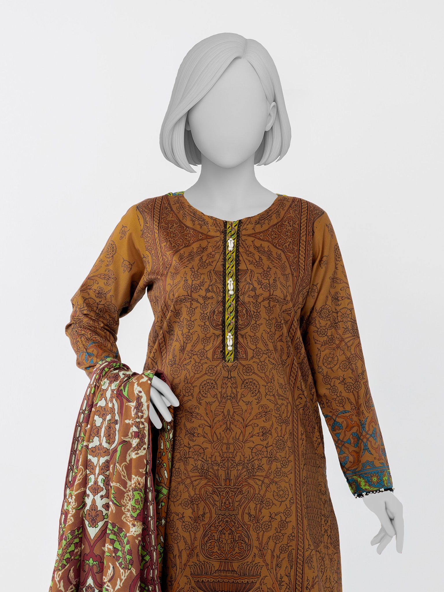 Lawn Printed 3 Piece Unstitched | PLU-1325U