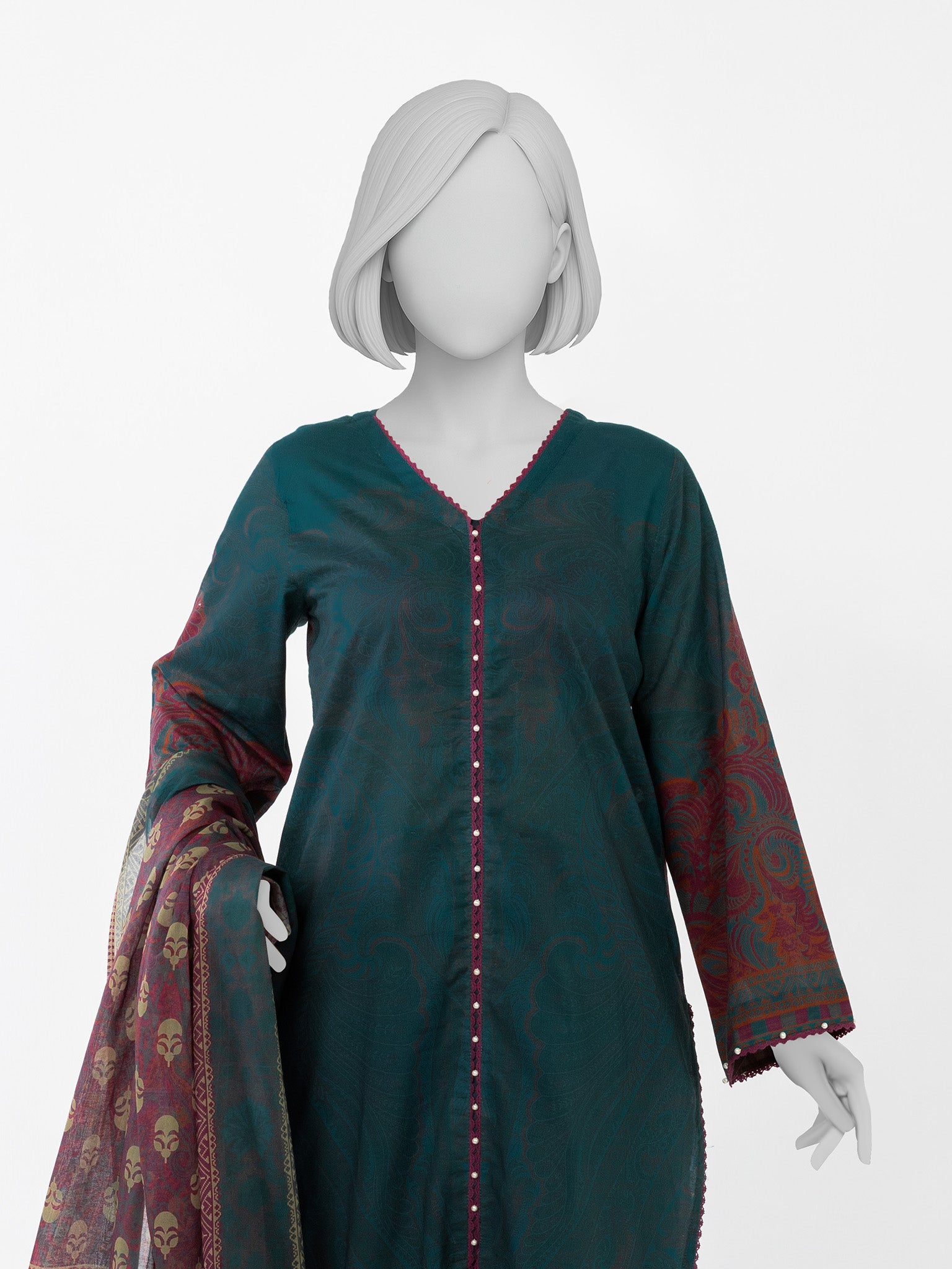 Lawn Printed 3 Piece Unstitched | PLU-1383U