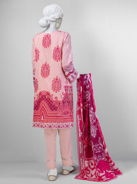 Pink Lawn 3 Piece Stitched Suit | PLS-24-7509