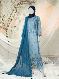 Luxury Embroidered 3Pc Unstitched Suit | PJ-PWU-240813