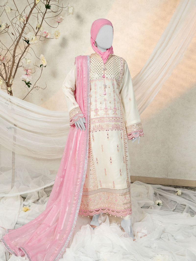 Luxury Embroidered 3Pc Unstitched Suit | PJ-PWU-240815