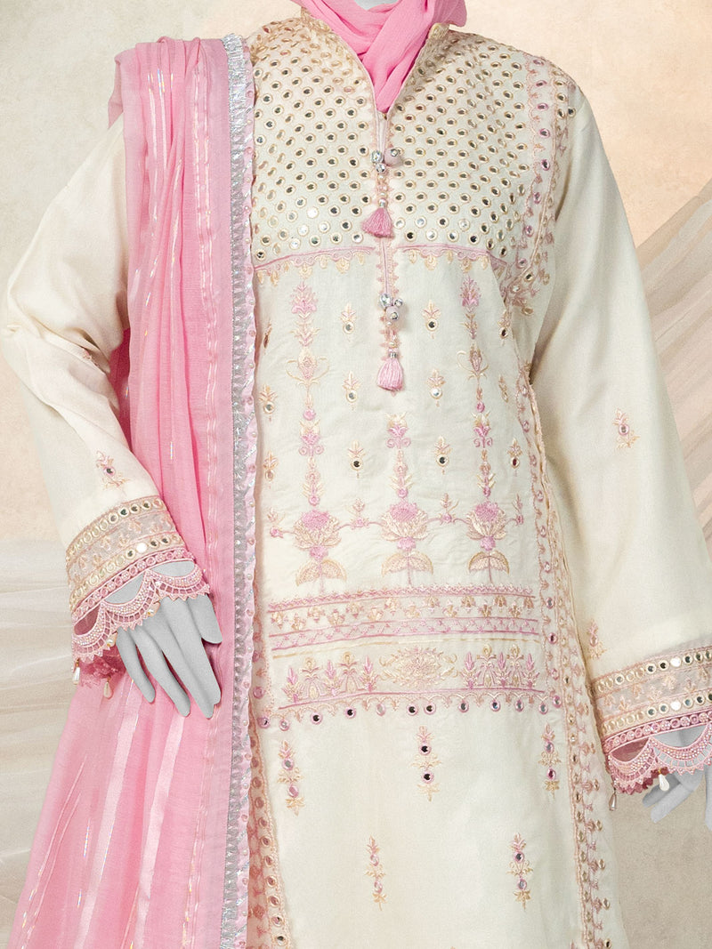 Luxury Embroidered 3Pc Unstitched Suit | PJ-PWU-240815