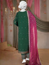 Party Wear Embroidered 3Pc Unstitched Suit | PJ-PWU-240839