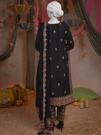 Party Wear Embroidered 3Pc Unstitched Suit | PJ-PWU-240842