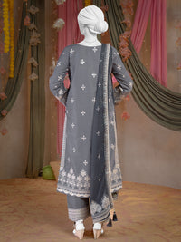 Party Wear Embroidered 3Pc Unstitched Suit | PJ-PWU-240846