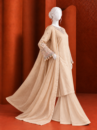 Shiffon 3Pc Stitched Suit | PJPWS-260572