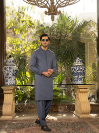 Night Shadow Blue Rang-e-Sahar Men Unstitched Fabric | PMU-10070