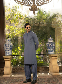 Night Shadow Blue Rang-e-Sahar Men Unstitched Fabric | PMU-10070