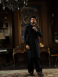 Black Rang-e-Sahar Men Suit | PMKS-10124