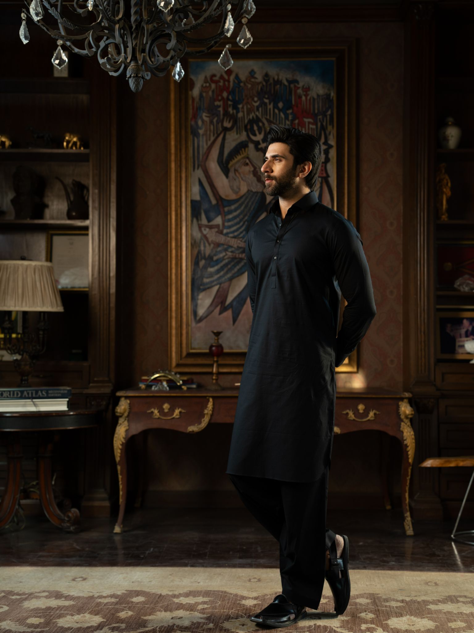 Black Rang-e-Sahar Men Suit | PMKS-10124
