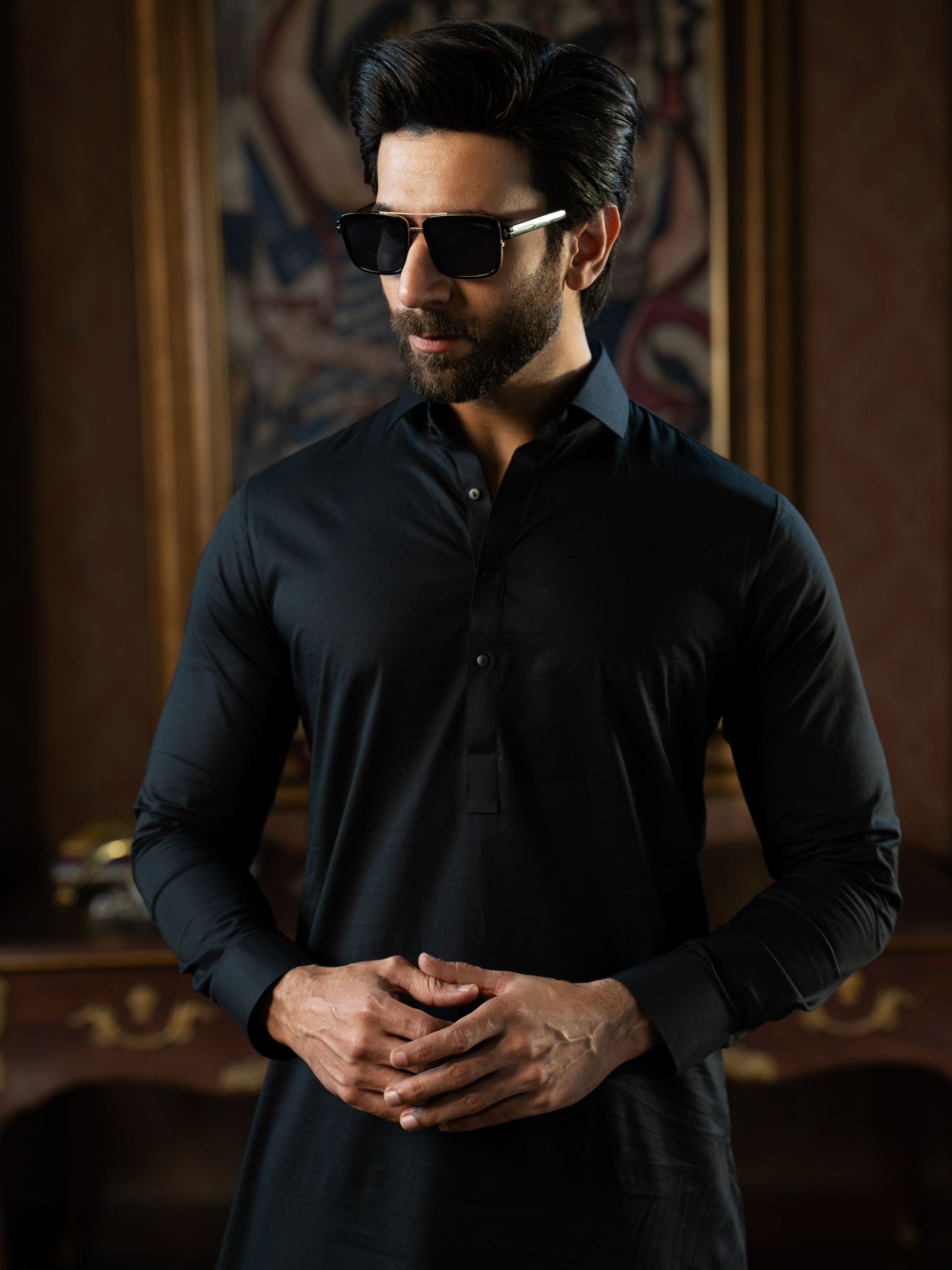 Black Rang-e-Sahar Men Suit | PMKS-10124