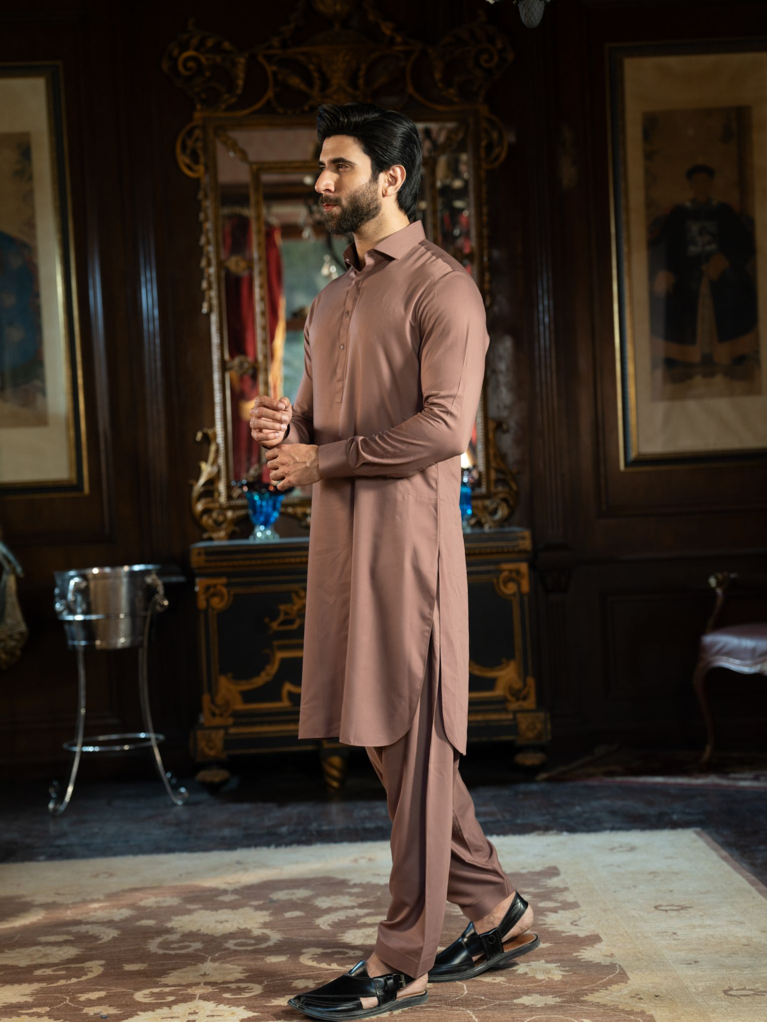Rose Lovpe Rang-e-Sahar Men Suit | PMKS-10085