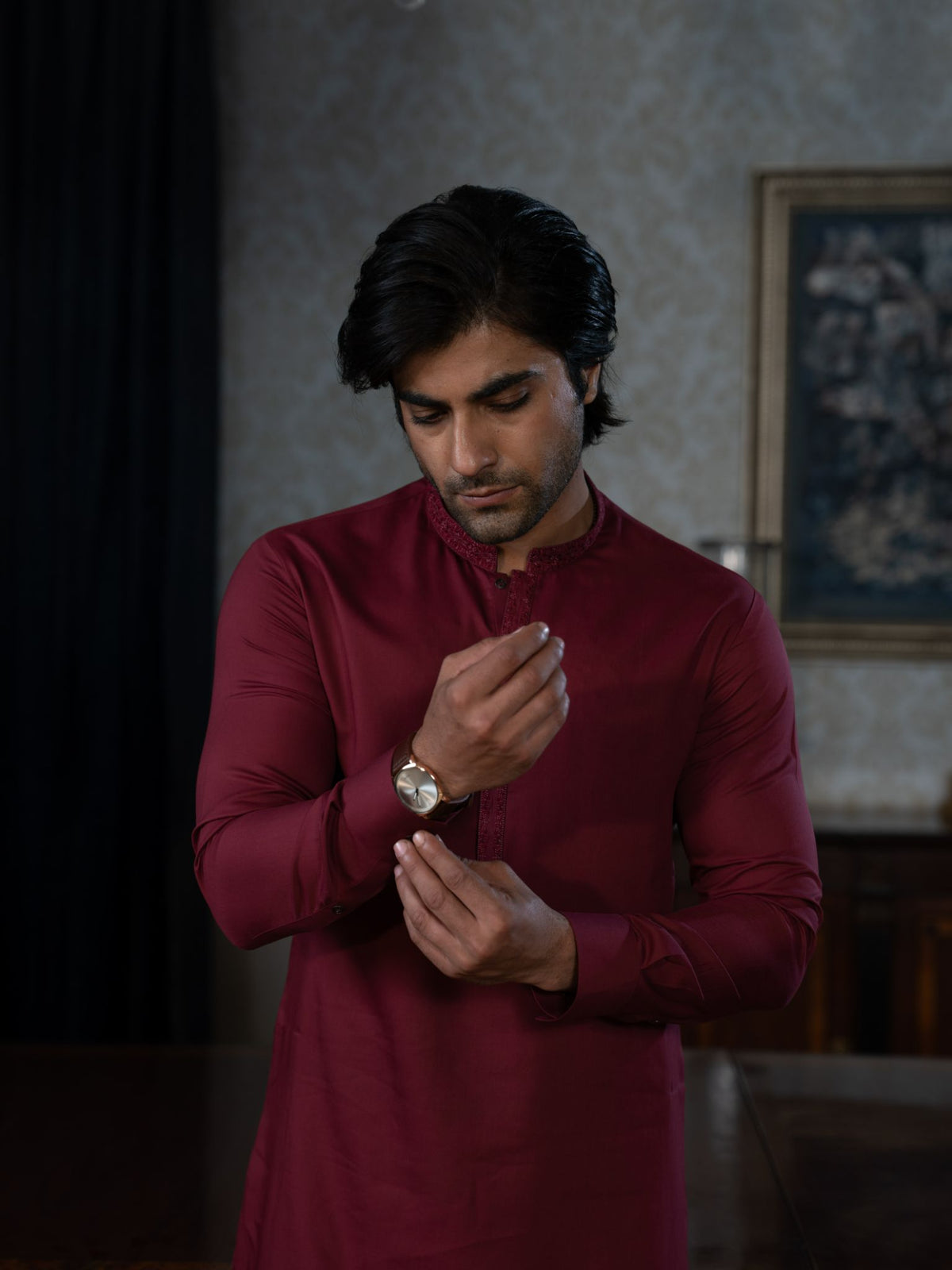 Maroon Oak Rang-e-Sahar Men Unstitched Fabric | PMU-10072