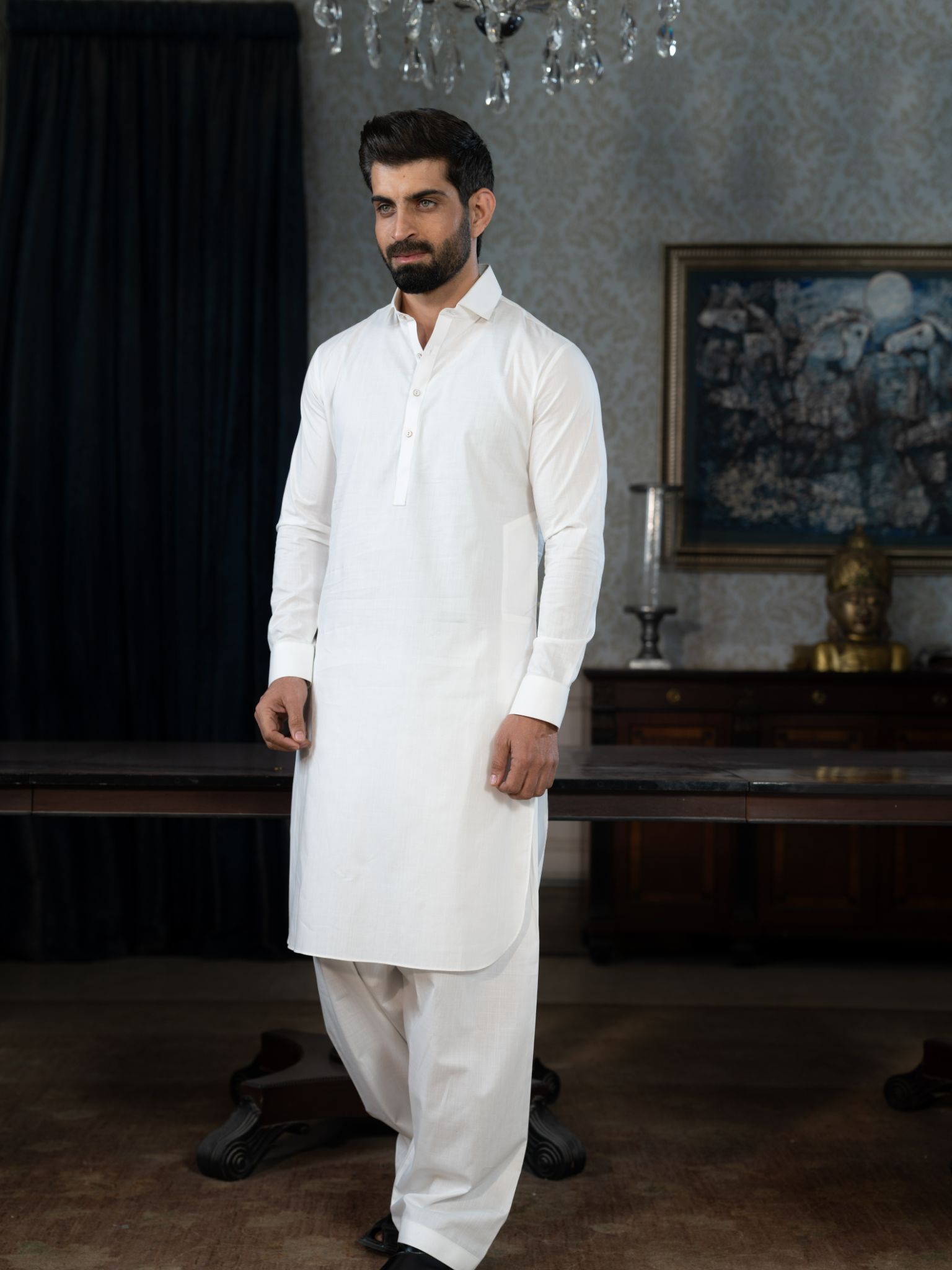 White Rang-e-Sahar Men Suit | PMKS-10119