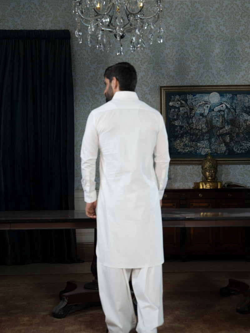 White Rang-e-Sahar Men Unstitched Fabric | PMU-10119