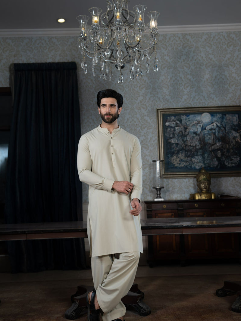 Moss Grey Rang-e-Sahar Men Unstitched Fabric | PMU-10102