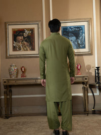 Sedar Green Rang-e-Sahar Men Unstitched Fabric | PMU-10084