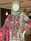 Green Embroidered 3Pc Stitched Suit | PLS-24-7580