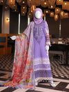 Purple Embroidered 3Pc Stitched Suit | PLS-24-7582