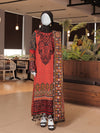 Black Embroidered 3Pc Stitched Suit | PLS-24-7585