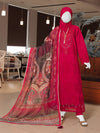 Pink Embroidered 3Pc Stitched Suit | PLS-24-7593