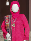 Pink Embroidered 3Pc Stitched Suit | PLS-24-7596
