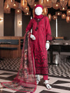 Red Embroidered 3Pc Stitched Suit | PLS-24-7600