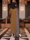 Brown Embroidered 3Pc Stitched Suit | PLS-24-7603