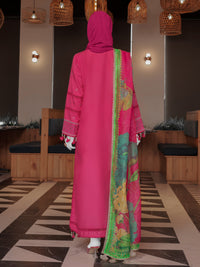 Fuchsia Embroidered 3Pc Stitched Suit | PLS-24-7604